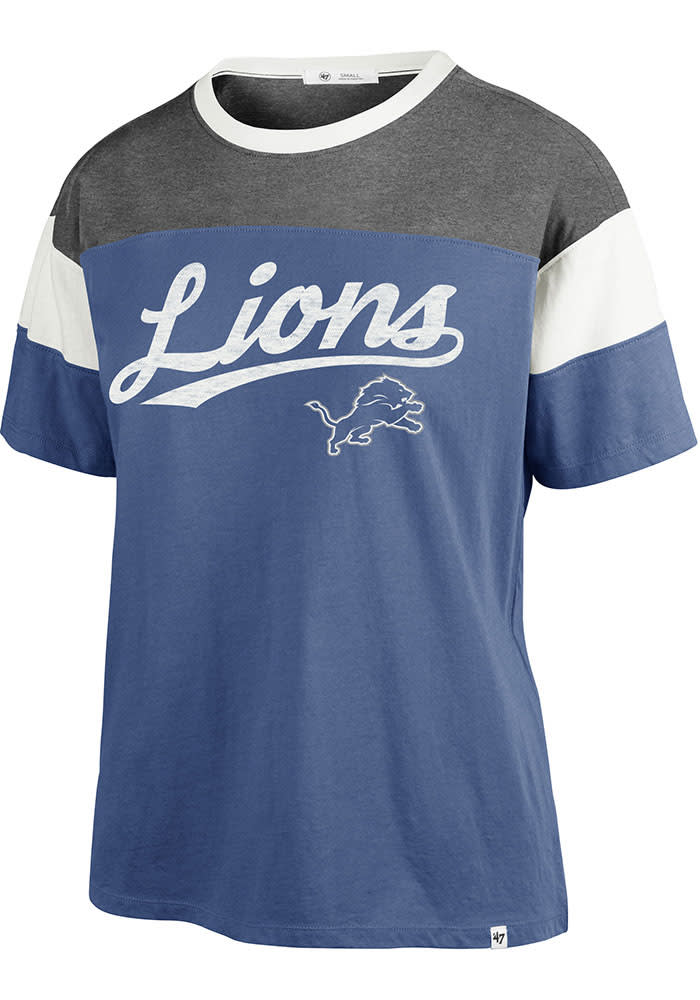 47 Detroit Lions Womens Time Off T Shirt Blue 8183