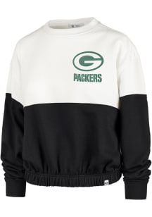 47 Green Bay Packers Womens White Take Two Crew Sweatshirt