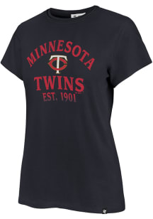 47 Minnesota Twins Womens Navy Blue Frankie Short Sleeve T-Shirt