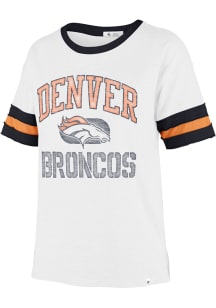47 Denver Broncos Womens White Dani Short Sleeve T-Shirt