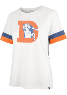 47 Denver Broncos Womens White Frankie Short Sleeve T-Shirt