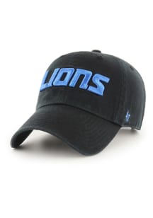 47 Detroit Lions Script Clean Up Adjustable Hat - Black