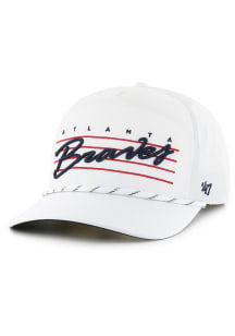 47 Atlanta Braves DOWNBURST 47 HITCH Adjustable Hat - White