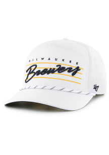 47 Milwaukee Brewers DOWNBURST 47 HITCH Adjustable Hat - White