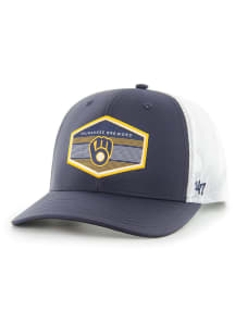 47 Milwaukee Brewers BURGESS 47 TRUCKER Adjustable Hat - Navy Blue