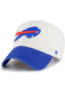 47 Buffalo Bills Bone Sidestep Clean Up Adjustable Hat - White