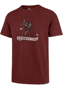 47 Alabama Crimson Tide Cardinal Scrum Short Sleeve Fashion T Shirt