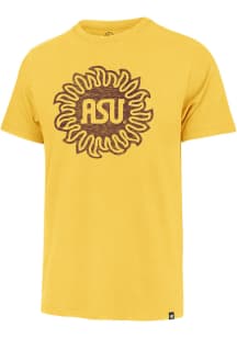 47 Arizona State Sun Devils Gold Sun Logo Short Sleeve Fashion T Shirt