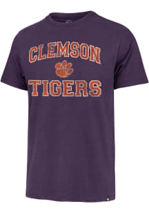 47 Clemson Tigers Purple No 1 Franklin Short Sleeve Fashion T Shirt