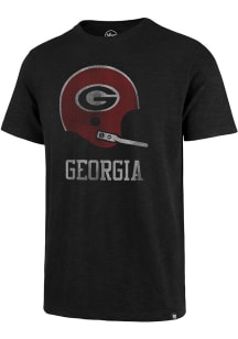 47 Georgia Bulldogs Black Helmet Scrum Short Sleeve Fashion T Shirt