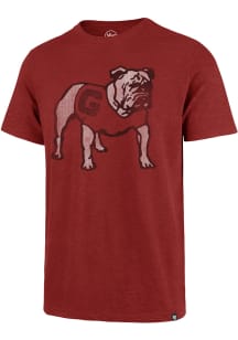 47 Georgia Bulldogs Red Mascot Scrum Short Sleeve Fashion T Shirt