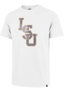 47 LSU Tigers White Initials Scrum Short Sleeve Fashion T Shirt