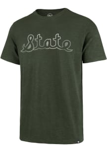 47 Michigan State Spartans Green Vintage Scrum Short Sleeve Fashion T Shirt