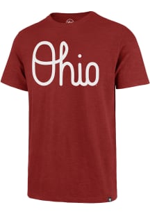 47 Ohio State Buckeyes Red Vintage Scrum Short Sleeve Fashion T Shirt