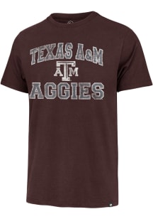 47 Texas A&amp;M Aggies Maroon No 1 Franklin Short Sleeve Fashion T Shirt