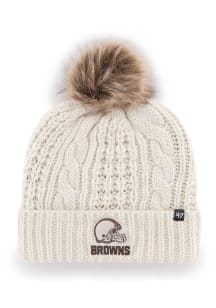 47 Cleveland Browns White Meeko Cuff Knit Womens Knit Hat