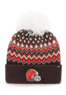 47 Cleveland Browns Brown Elsa Cuff Knit Womens Knit Hat