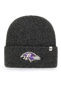 47 Baltimore Ravens Black Brain Freeze Cuff Mens Knit Hat