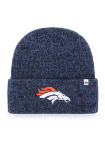 47 Denver Broncos Navy Blue Brain Freeze Cuff Mens Knit Hat