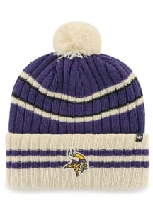 47 Minnesota Vikings Purple No Huddle Cuff Pom Mens Knit Hat