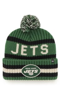 47 New York Jets Green Bering Cuff Pom Mens Knit Hat