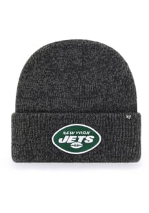 47 New York Jets Black Brain Freeze Cuff Mens Knit Hat