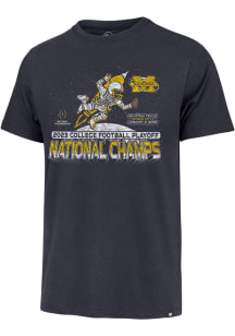 47 Michigan Wolverines Navy Blue 2023 National Champions Rocketship Short Sleeve Fashion T Shirt