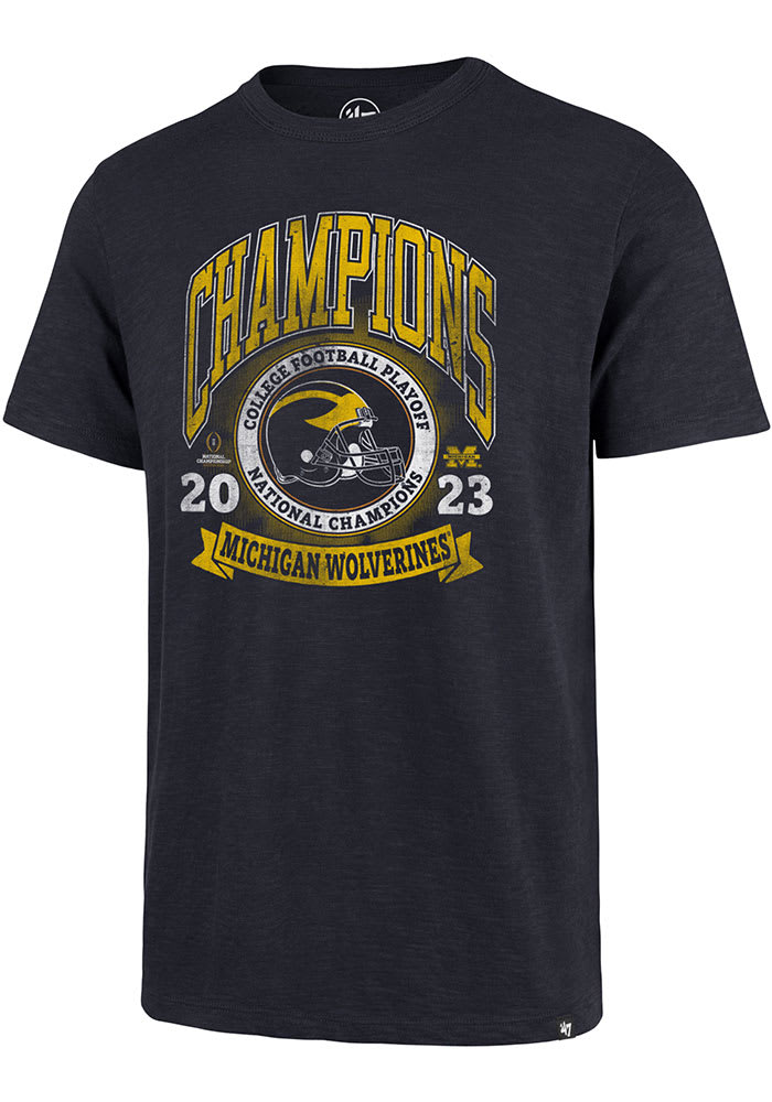 47 Michigan Wolverines NAVY 2023 National Champions Football Short ...