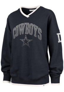 47 Dallas Cowboys Womens Navy Blue Clubhouse Daze Crew Sweatshirt