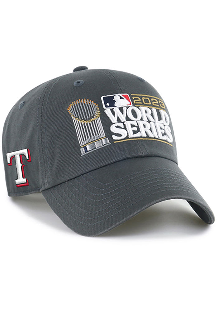 47 Texas Rangers 2023 World Series ID Clean up Adjustable Hat - Grey