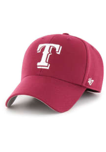 47 Texas Rangers White Tonal Logo MVP Adjustable Hat - Cardinal