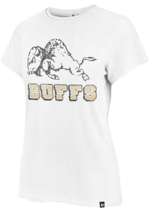 47 Colorado Buffaloes Womens White Tone Up Short Sleeve T-Shirt