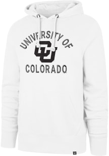 47 Colorado Buffaloes Mens White Pivotal No 1 Graphic Long Sleeve Hoodie