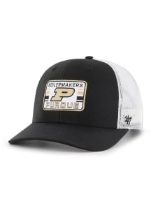 47 Black Purdue Boilermakers Drifter Trucker Adjustable Hat