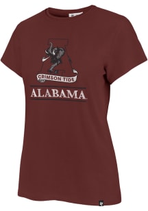 47 Alabama Crimson Tide Womens Red Fineline Short Sleeve T-Shirt