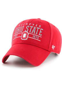 47 Red Ohio State Buckeyes Center Line MVP Adjustable Hat
