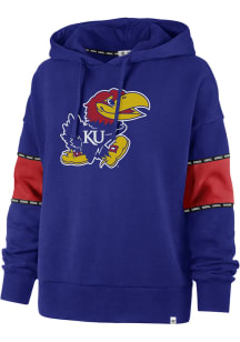 47 Kansas Jayhawks Womens Blue Charlie Hooded Sweatshirt