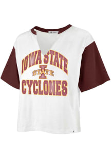 47 Iowa State Cyclones Womens White Dolly Short Sleeve T-Shirt
