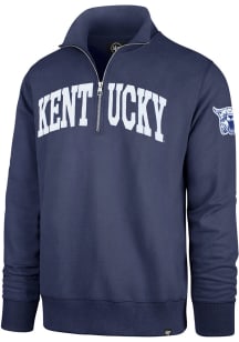 47 Kentucky Wildcats Mens Blue Striker Long Sleeve 1/4 Zip Fashion Pullover