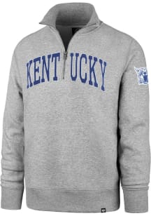 47 Kentucky Wildcats Mens Grey Striker Long Sleeve 1/4 Zip Fashion Pullover