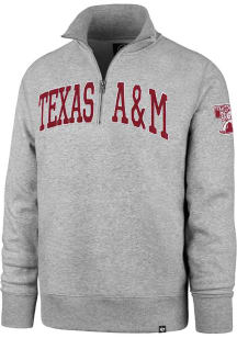 47 Texas A&amp;M Aggies Mens Grey Striker Long Sleeve 1/4 Zip Fashion Pullover