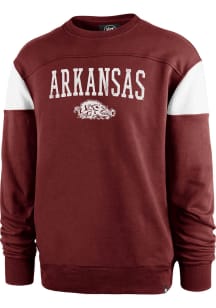 47 Arkansas Razorbacks Mens Crimson Groundbreak Onset Long Sleeve Fashion Sweatshirt