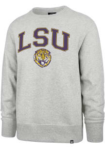 47 LSU Tigers Mens Grey Talk Up Headline Long Sleeve Fashion Sweatshirt