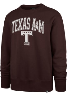 47 Texas A&amp;M Aggies Mens Maroon Talk Up Headline Long Sleeve Fashion Sweatshirt
