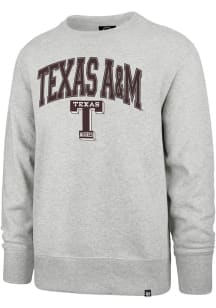 47 Texas A&amp;M Aggies Mens Grey Talk Up Headline Long Sleeve Fashion Sweatshirt