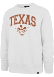 47 Texas Longhorns Mens White Talk Up Headline Long Sleeve Fashion Sweatshirt