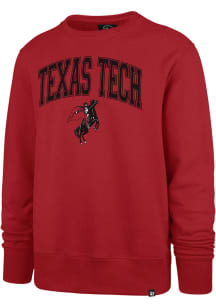 47 Texas Tech Red Raiders Mens Red Talk Up Headline Long Sleeve Fashion Sweatshirt