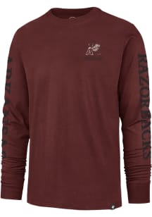 47 Arkansas Razorbacks Crimson Triple Down II Franklin Long Sleeve Fashion T Shirt