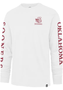 47 Oklahoma Sooners White Triple Down II Franklin Long Sleeve Fashion T Shirt
