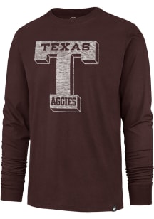 47 Texas A&amp;M Aggies Maroon Premier Franklin Long Sleeve Fashion T Shirt
